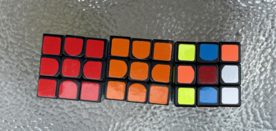 Mini Rubix Cube lot (3) Used Clean Working Puzzle Game 3x3x3