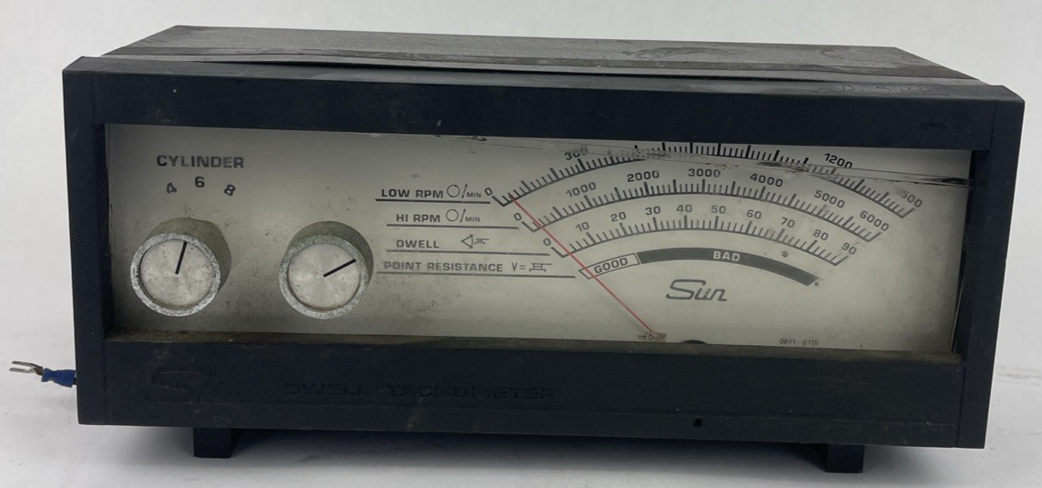 Vintage Sun Dwell Tachometer CP-7601 Tune-up Automotive Engine...