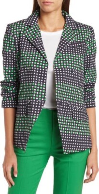 New WALTER BAKER Jordana Dot Print Blazer In Dot Mirage Size XS Retail $268