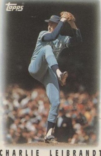 1986 Topps League Leader Minis - Charlie Leibrandt #19