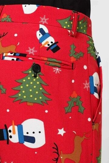BOLD Flamboyant Opposuits Christmas Party Fun Festive 2-Piece Suit Men's XL, 46
