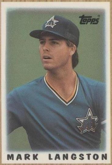 1987 Topps League Leaders Minis - Mark Langston #71