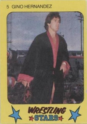 1986 MONTY GUM HAND CUT WRESTLING #5 GINO HERNANDEZ PSA 7 NM
