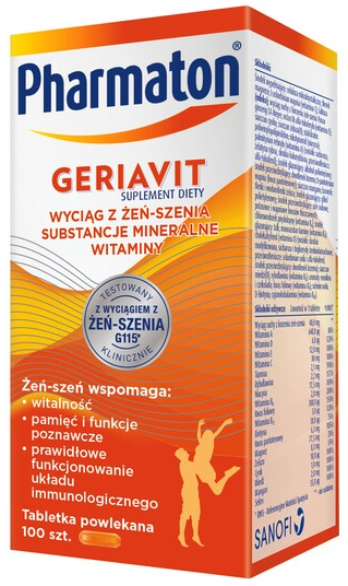 Geriavit Pharmaton 100 Caps Vitamins and Ginseng Extract