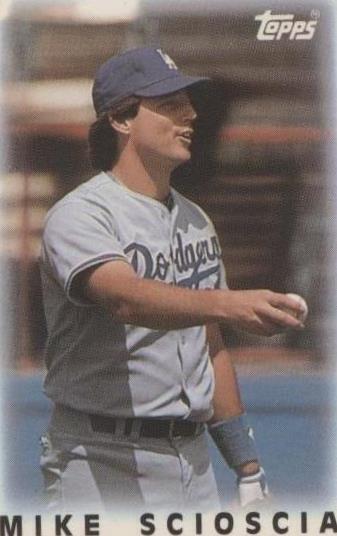 1986 Topps League Leader Minis - Mike Scioscia #46