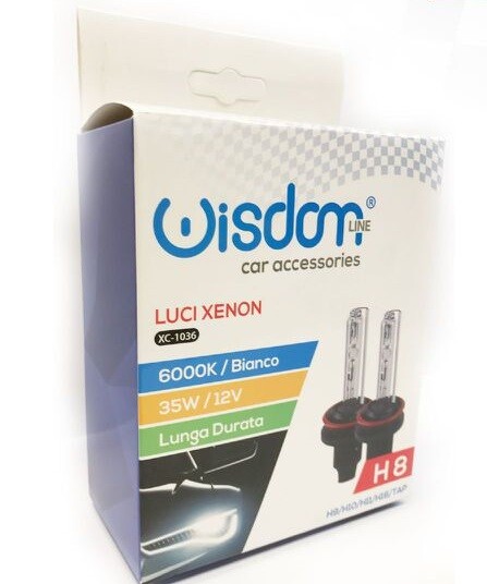 2 Lampadine Lampade Auto Moto Xenon Xeno H8 6000K 35W 12V Bianco XC-1036 wis