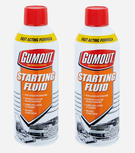 2pk~Gumout STARTING FLUID 11 oz. Gasoline Engines Lubricates Fast Acting 5072866