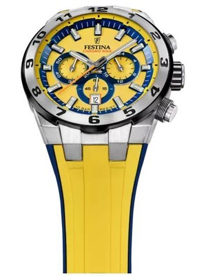 FESTINA FESTINA MEN'S CHRONO BIKE 2024 (44.5MM) YELLOW DIAL / YELLOW RUBBER F20671/4