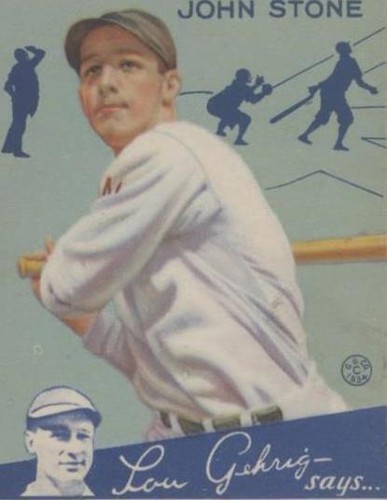 1934 Goudey Big League Chewing Gum - John Stone #40