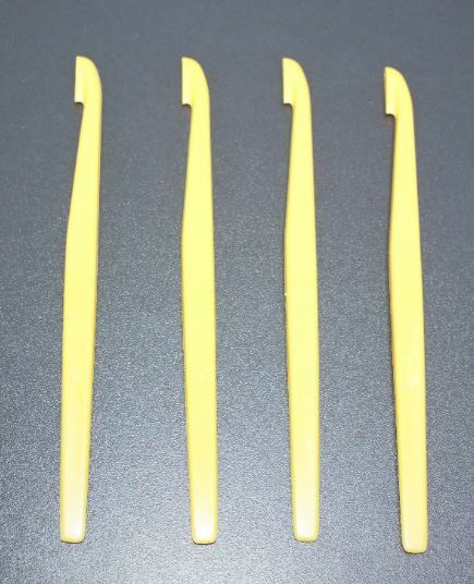 Tupperware 4 x Orangenschäler, Apfelsinenschäler, Zitrusschäler Gelb NEU