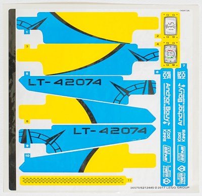 NEW LEGO Sticker Technic Racing Yacht Set 42074 eBay