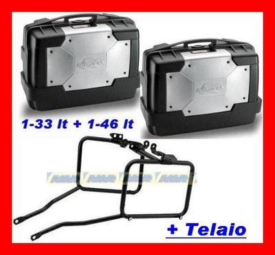 KIT VALIGIE  KGR33 + KGR46 + TELAIO HONDA AFRICA TWIN 750  RACK  PL148