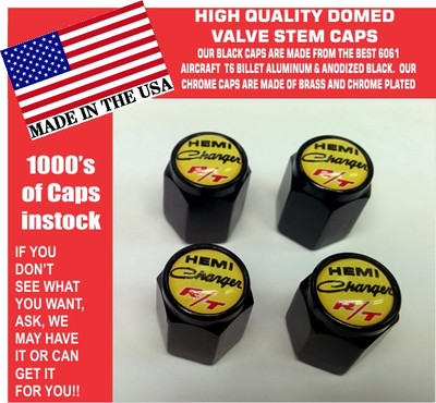 Billet Fits Dodge Charger Hemi RT SRT Hellcat Mopar Yellow Valve Stem Cap