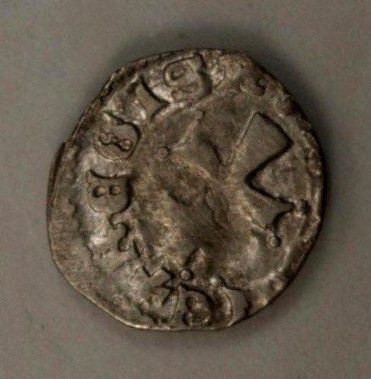 Hungary Denar 1342 - 1382  Silver Louis The Great - Patriarchal Cross