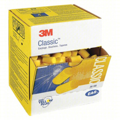 3M 390-1000 Classic Bulk Uncorded Cylinder Ear Plugs (200/Box)