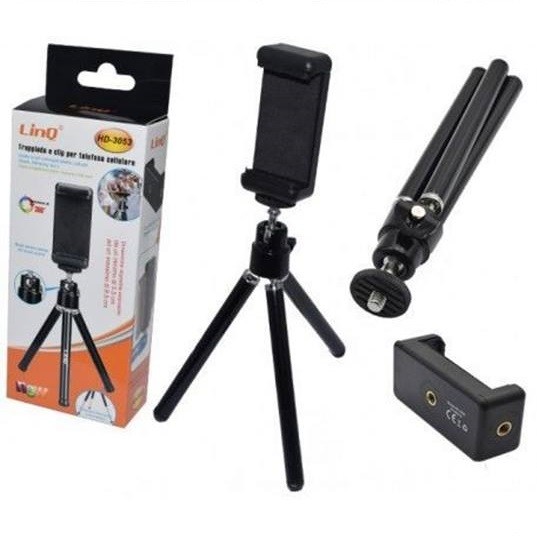Treppiedi Treppiede Tripod Con Clip Per Cellulari Smartphone linq hd-3053