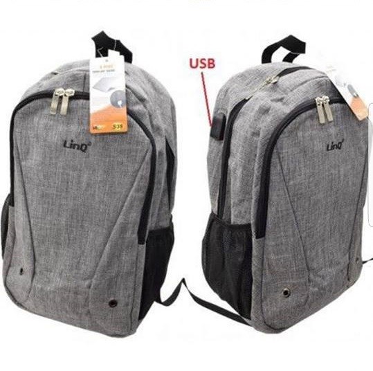 Zaino Borsa Porta Computer Pc Notebook Con Porta Usb Ricarica Cellulare Linq S38