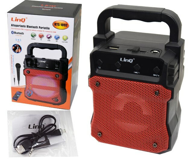 Altoparlante Speaker Cassa Bluetooth Linq Kts-1092 Radio FM Lettore TF Usb
