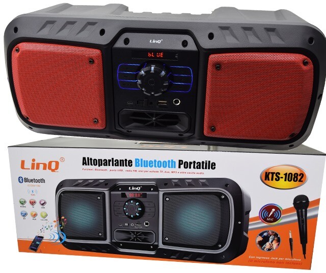 Altoparlante Speaker Cassa Bluetooth Linq Kts-1082 Radio FM Lettore TF Usb