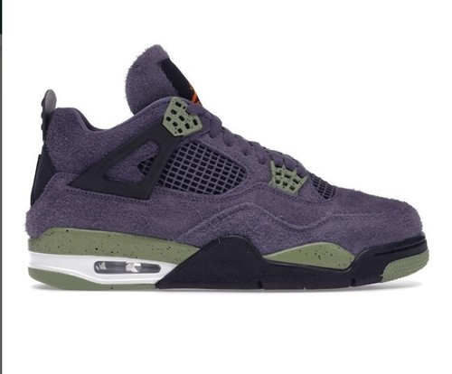 Pre-owned Jordan Wmns Air  4 Retro Canyon Purple/safety Orange Aq9129-500 Size 8.5