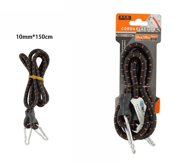 Corda Elastica Molla Porta Pacchi Con Moschettoni Bici Auto 150cm dfh