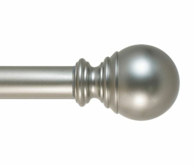 Basic Ball 1 IN Curtain Rod 2pk