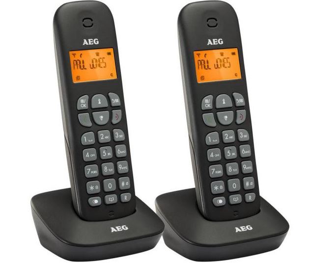 AEG Voxtel D135 Twin - Zwei schnurlos DECT Telefon mit Anrufbeantworter