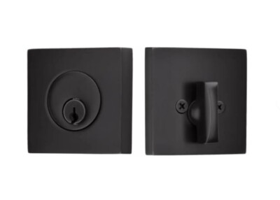 Emtek Square Brass Modern Single Cylinder Keyed Entry Deadbolt 8469US19 Box of 2