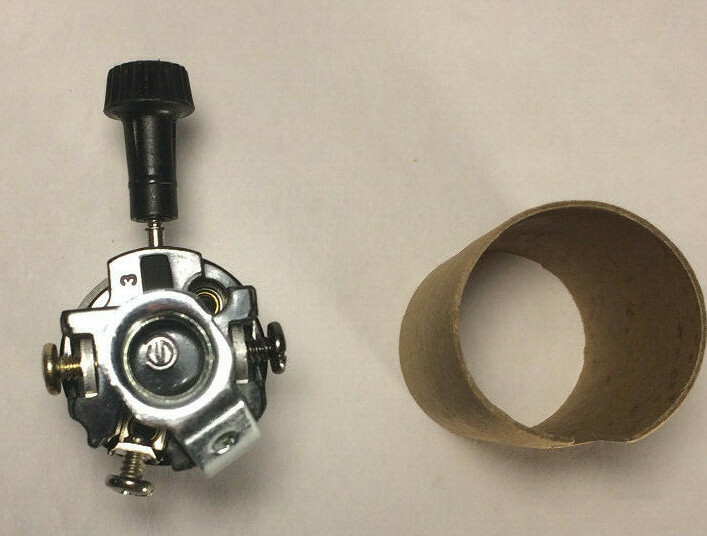 New 3-Terminal Turn Knob Lamp Socket Interior w/ 1/8F Hickey & Paper Insulator