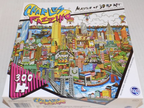 新品未開封 プレミア CHARLES FAZZINO 2000ピースパズル TCG Toys Charles Fazzino Under The Paris Sky 300 Piece