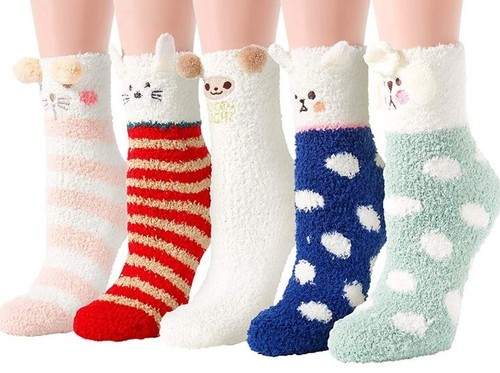 For Women Girls Colorful Indoors Animal Slipper Sock Size 5-10 Zmart
