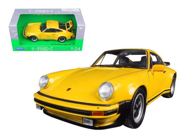 Porsche 911 Turbo 3.0 1974 Yellow Welly Nex Models 1/24