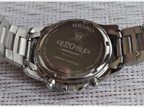 Pre-owned Seiko ×onepiece 20th Anniversary Limited To 5000 7t92-hbc0 Red X Silver