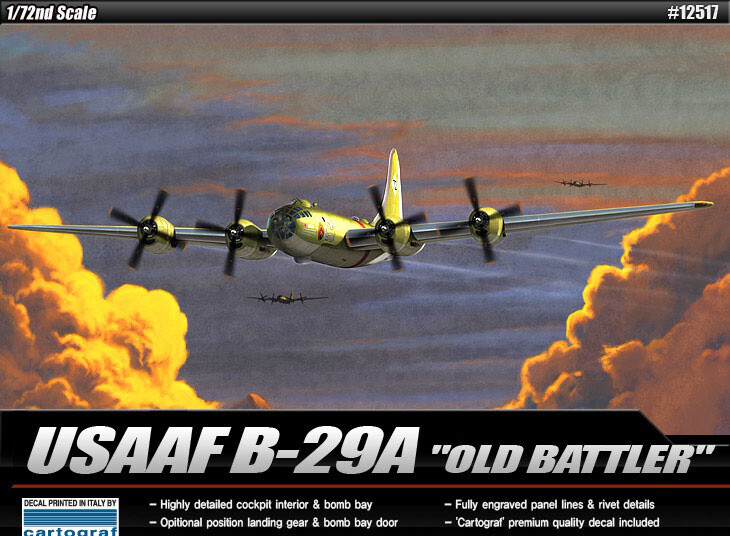 (未使用･未開封品)　1/72 USAAF B-29A&quot;OLD BATTLER&quot; #12517 ACADEMY f4u0baa Academy 1/72 Scale USAAF B-29A 