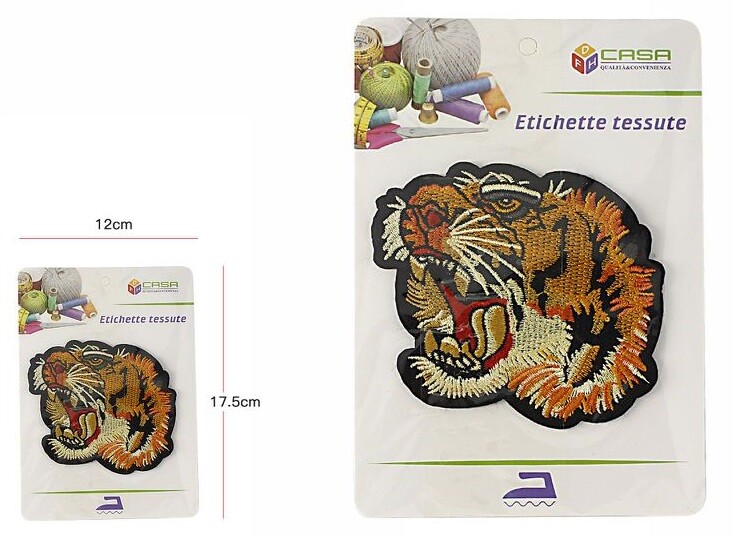 Toppa Patch In Tessuto Abbigliamento Ricamata Fantasia Leone 7cm dfh