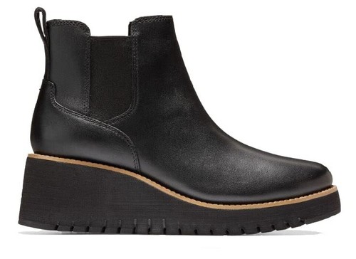 

Женские модные ботинки на танкетке Cole Haan Zerogrand, водонепроницаемая черная кожа, США 6, Black