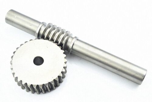 Steel 1.5 Modulus Worm Gear 12mm Hole Diameter Worm Gear Shaft Rod with Screws