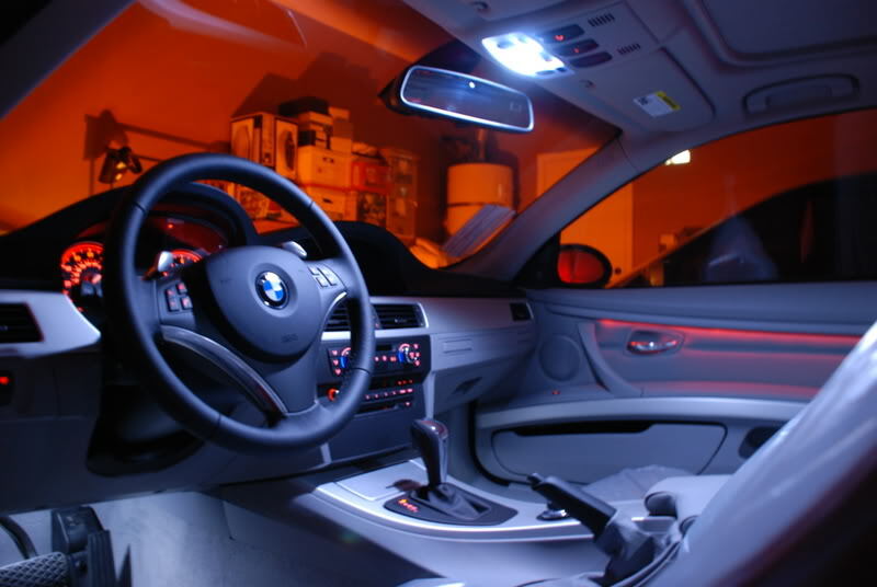 BMW e60 салон ночью