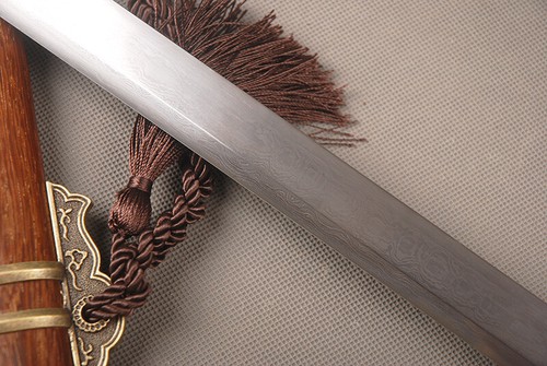 105CM Folded Steel Chinese Tang Dynasty Dao唐刀 Katakirihadukuri Rosewood Sword