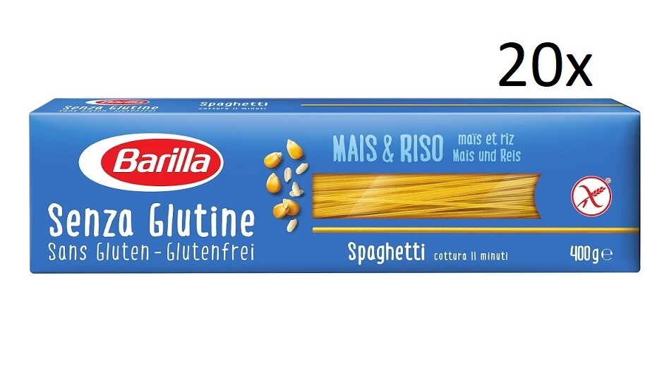 20x Barilla Spaghetti 400g senza Glutine Glutenfrei pasta nudeln