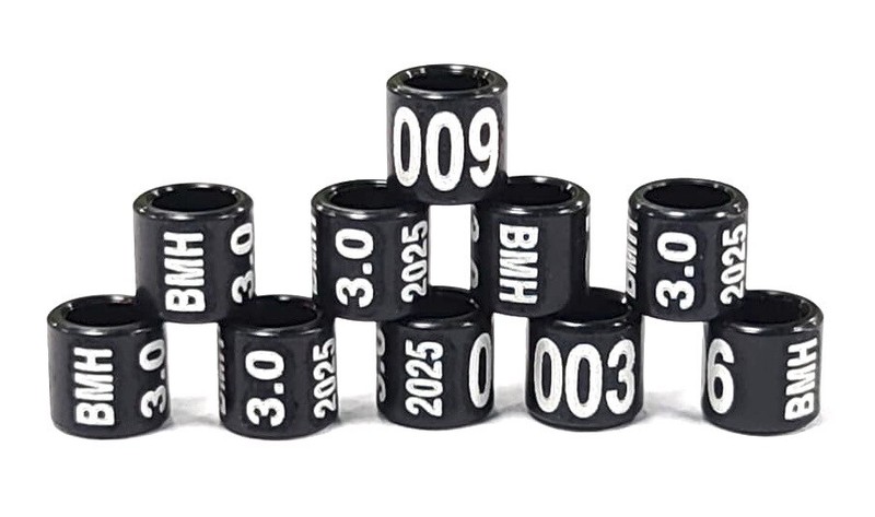 Aluminum Bird Rings 2025 Exotic Canary Parakeet (2.0 / 2.5 / 2.9 / 3.0..11.0mm)