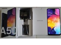 SAMSUNG GALAXY A50 MOBILE PHONE WITH BOX AND ACCESSORIES - VERY GOOD CONDITION