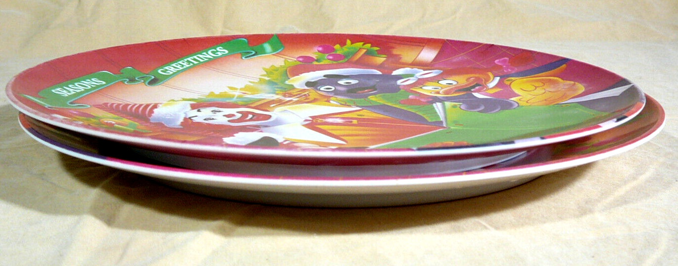Vtg. 1995 McDonalds Set of 4 Christmas Plates Ronald Grimace Birdie Hamburglar