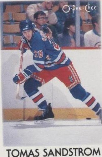 1987-88 O-Pee-Chee Leaders Mini - Tomas Sandstrom #38