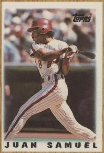 1987 年 Topps League Leaders Minis - Juan Samuel #29