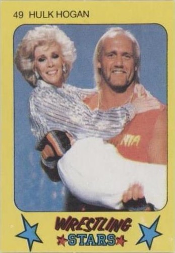 1986 Monty Gum Super Wrestling Stars - Hulk Hogan Joan Rivers #49