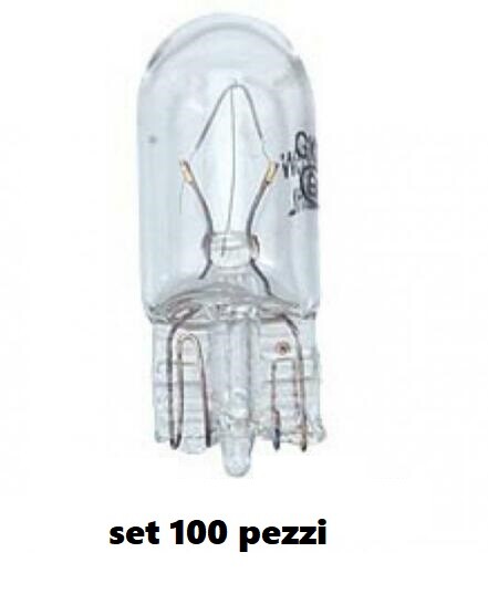 Confezione Set 100 Pezzi Lampada Lampadina T10 12V 5W awe