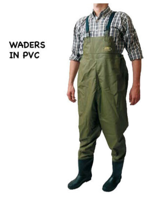 STIVALI PESCA SCAFANDRO IN PVC WADERS TAGLIA 42