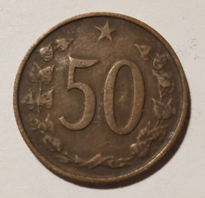 D, Münze, Coin, Umlaufgeld, Tschechoslowakei, 50 Heller, 1971, B
