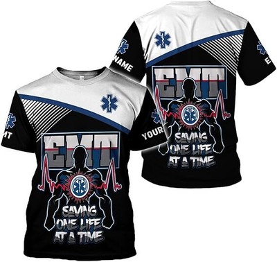 Customized EMS Shirts,EMT Paramedic Uniform Emergency Medical Technician